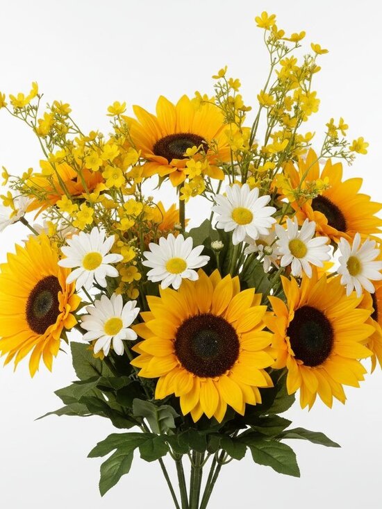 Buttercup Yellow Dogwood Stems Faux Wax Flower Yellow Floral Spring Decor 24 Inc - Picture 6 of 13